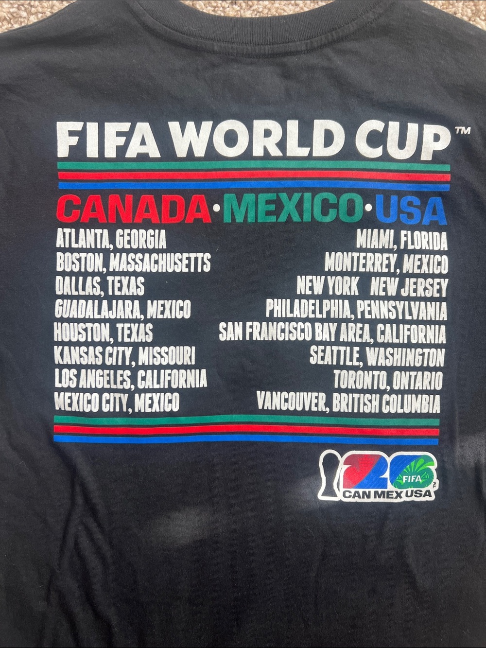 NWOT! FIFA World Cup 2026 Black Graphic Tee Size MED - Picture 10 of 12